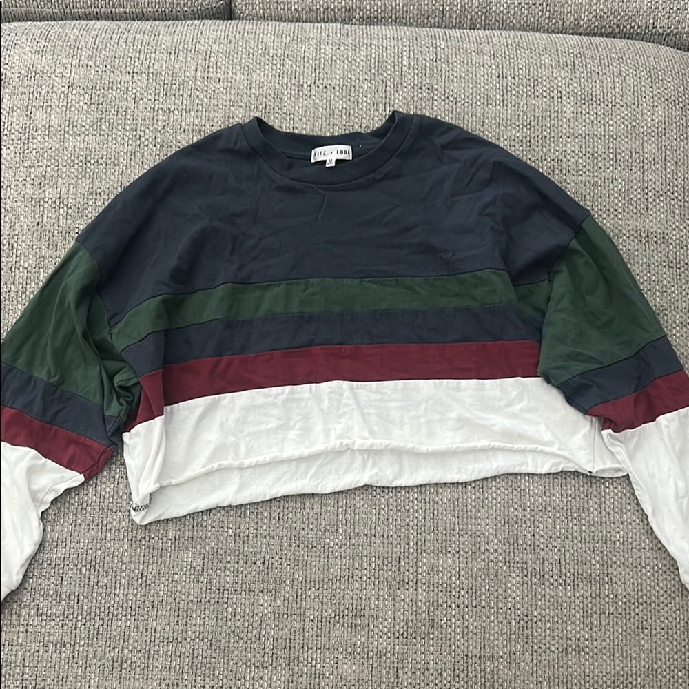 Colorful Striped Crop Top